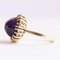 Vintage Amethyst Ring aus 14 Karat Gelbgold mit Cabochon Schliff, 1960er 6