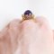 Vintage Amethyst Ring aus 14 Karat Gelbgold mit Cabochon Schliff, 1960er 13