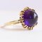 Vintage 14k Yellow Gold and Cabochon Cut Amethyst Ring, 1960s 1