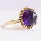 Vintage Amethyst Ring aus 14 Karat Gelbgold mit Cabochon Schliff, 1960er 1