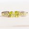 Vintage 14k Yellow and White Gold Peridot and Diamond Earrings, 1970s, Set of 2 1