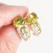 Vintage 14k Yellow and White Gold Peridot and Diamond Earrings, 1970s, Set of 2 7