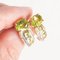 Vintage Ohrringe aus 14 Karat Gelb- und Weißgold mit Peridot und Diamanten, 1970er, 2 . Set 7