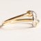 Vintage 18k Yellow Gold and White Gold Ring with Brilliant Cut Diamonds, 1940s 4