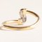 Vintage 18k Yellow Gold and White Gold Ring with Brilliant Cut Diamonds, 1940s 7