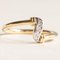 Vintage 18k Yellow Gold and White Gold Ring with Brilliant Cut Diamonds, 1940s, Image 3