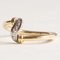 Vintage 18k Yellow Gold and White Gold Ring with Brilliant Cut Diamonds, 1940s 9