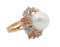 Anello a grappolo in oro bianco e rosa a 14 carati, diamanti e perle, Immagine 2