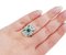 Anello con smeraldi, diamanti e oro bianco a 18 carati, anni '70, Immagine 5