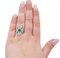 Emeralds, Diamonds and 18 Karat White Gold Ring, 1970s 4