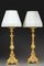 Gilded Bronze Candlesticks with Saint Decoration, 19th Century, Set of 2, Image 2