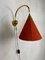 Lámpara de pared roja, años 50, Imagen 9