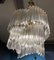 Lámpara de araña de cristal de Murano al estilo de Venini, 1985, Imagen 11
