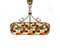 Chandelier in Wrought Iron and Hammered Glass attributed to Longobard, Italy, 1970s, Image 6