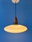 Milk Glass Pendant Light in the style of Philips, 1970s 4