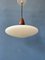 Milk Glass Pendant Light in the style of Philips, 1970s 8