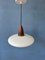 Milk Glass Pendant Light in the style of Philips, 1970s 6