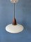 Milk Glass Pendant Light in the style of Philips, 1970s, Image 6