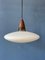 Milk Glass Pendant Light in the style of Philips, 1970s, Image 1
