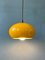 Lámpara colgante era espacial amarilla, años 70, Imagen 5