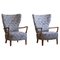 Danish Modern Lounge Chairs in Oak in the Style of Viggo Boesen, 1950s, Set of 2 1