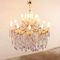 Antique Glass Chandelier with Crystal Violet Drops 2