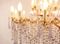 Antique Glass Chandelier with Crystal Violet Drops, Image 5