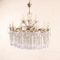 Antique Glass Chandelier with Crystal Violet Drops 1