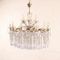 Antique Glass Chandelier with Crystal Violet Drops, Image 1