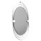 Space Age Italian Steel and Smoked Glass Oval Wall Mirror by Gaetano Sciolari, 1970s 1