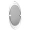 Space Age Italian Steel and Smoked Glass Oval Wall Mirror by Gaetano Sciolari, 1970s, Image 1