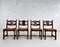 Stühle aus Holz und Sitz aus geflochtenem Stroh von Guillerme Et Chambron für Votre Maison, 1950er, 4 . Set 3