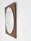Round Mirror in Square Wooden Frame, 1970s, Image 4