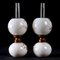 19th Century Quinquets White Opaline from House Baccarat, Set of 2 1