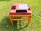 French Faux Bamboo Wood & Textile Stools, 1960s, Set of 8 4