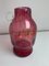 Vase en Verre Cranberry avec Poignée par Erwin Eisch Pfauenauge Collection, 1970s 1