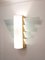 Art Deco French Brass & Glass Wall Sconce from Maison Jansen, 1940s 6