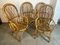 Rattan Sessel, 1960er, 4 . Set 2