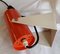 Vintage Wandlampe aus orangefarbenem Metall, 1970er 4