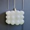 Mid-Century Modern White Opaline Milk Bubble Glass Hanging Lamp by Helena Tynell for Flygsfors, 1960s 1