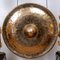 Gong de Table Antique en Bois avec Mains Sculptées et Feuilles en Or et Argent, Début du 20ème Siècle 7