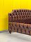 Chesterfield Bett aus Braunem Leder, 1980er 4