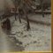 Johann Jungblut, Impressionist Winter Landscape & Yard, 1885, Oil Painting, Framed, Image 6