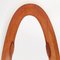 Italienischer Ovaler Mid-Century Wandspiegel aus Teak von Campo E. Graffi, 1970er 3