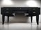 Schwarz lackierter französischer Art Deco Chefschreibtisch, 1930er 17