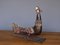 Escultura brutalista de un pájaro de cerámica y metal, años 60, Imagen 6