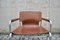 Fauteuil Saddle Vintage en Cuir Cognac Rouge, Italie 8