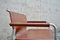 Vintage Italian Saddle Lounge Chair in Ox Red Cognac Leather 16