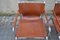 Fauteuil Saddle Vintage en Cuir Cognac Rouge, Italie 10