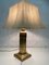 Lámpara de mesa Hollywood Regency vintage de porcelana bañada en oro, años 70, Imagen 7